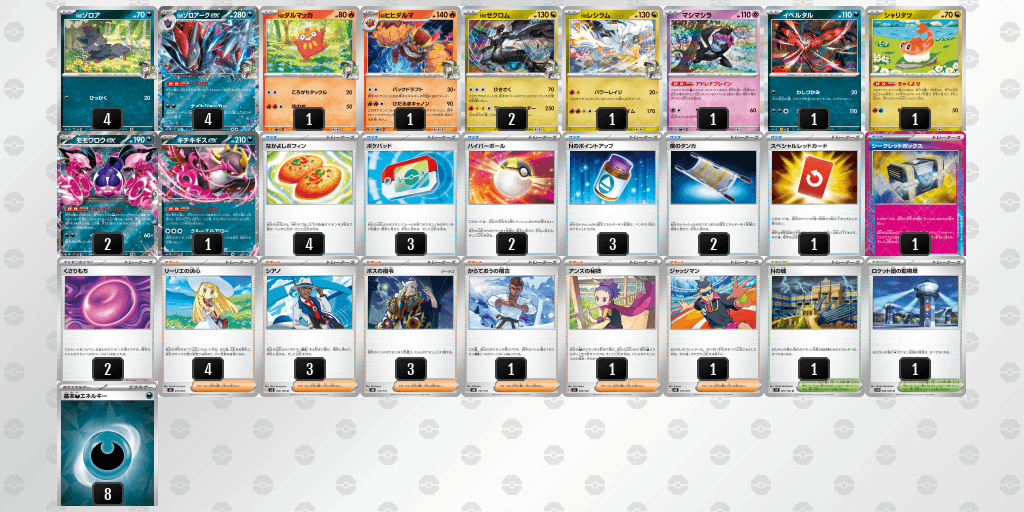 Nのゾロアークexのデッキレシピ オープン優勝 【CARDBOX】カードボックス 福山店(2026年9月27日開催)